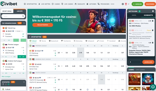 Kopie der Startseite der Website