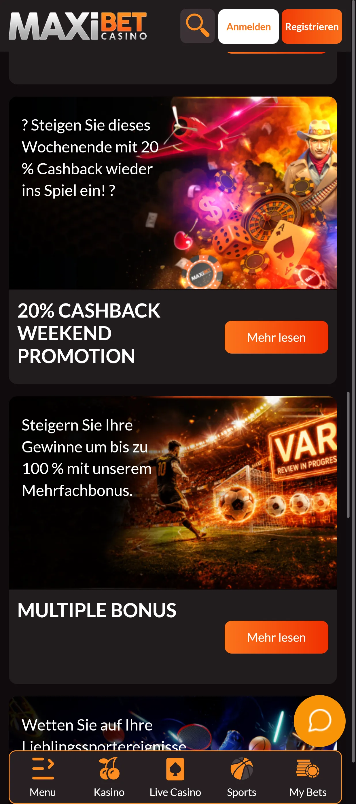 3 Sportwetten Boni von Maxibet