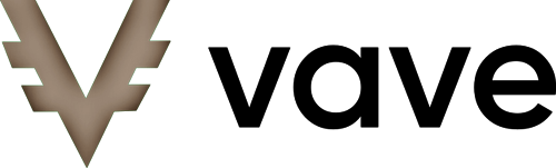 vave-Logo in Sepia + dunkle Bereiche